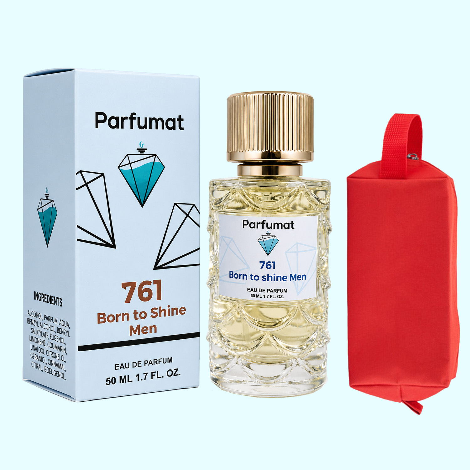 Parfumat 761 Born to Shine Men, apă de parfum pentru bărbați, tester, 50 ml