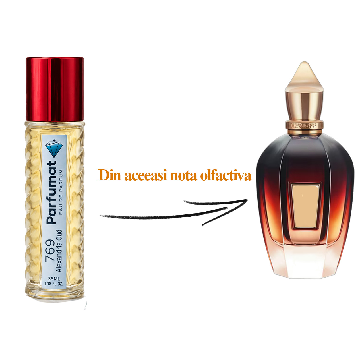 Parfum unisex oriental cu oud, lemn de santal și ambră