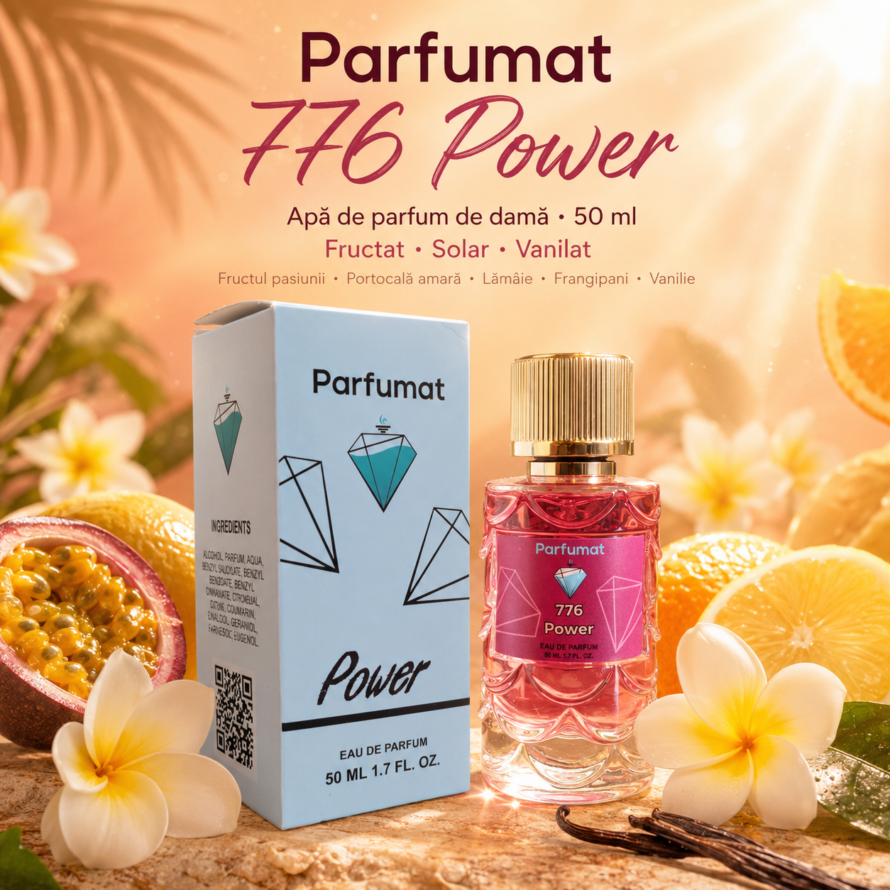Note florale de frangipani și acorduri solare