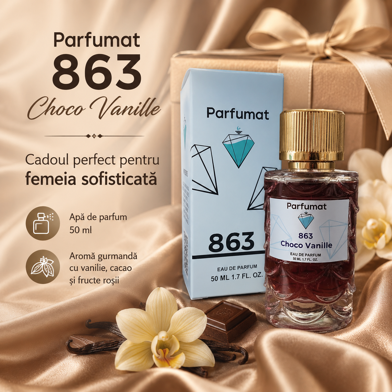 Parfumat 863 Choco Vanille pentru seri și întâlniri romantice