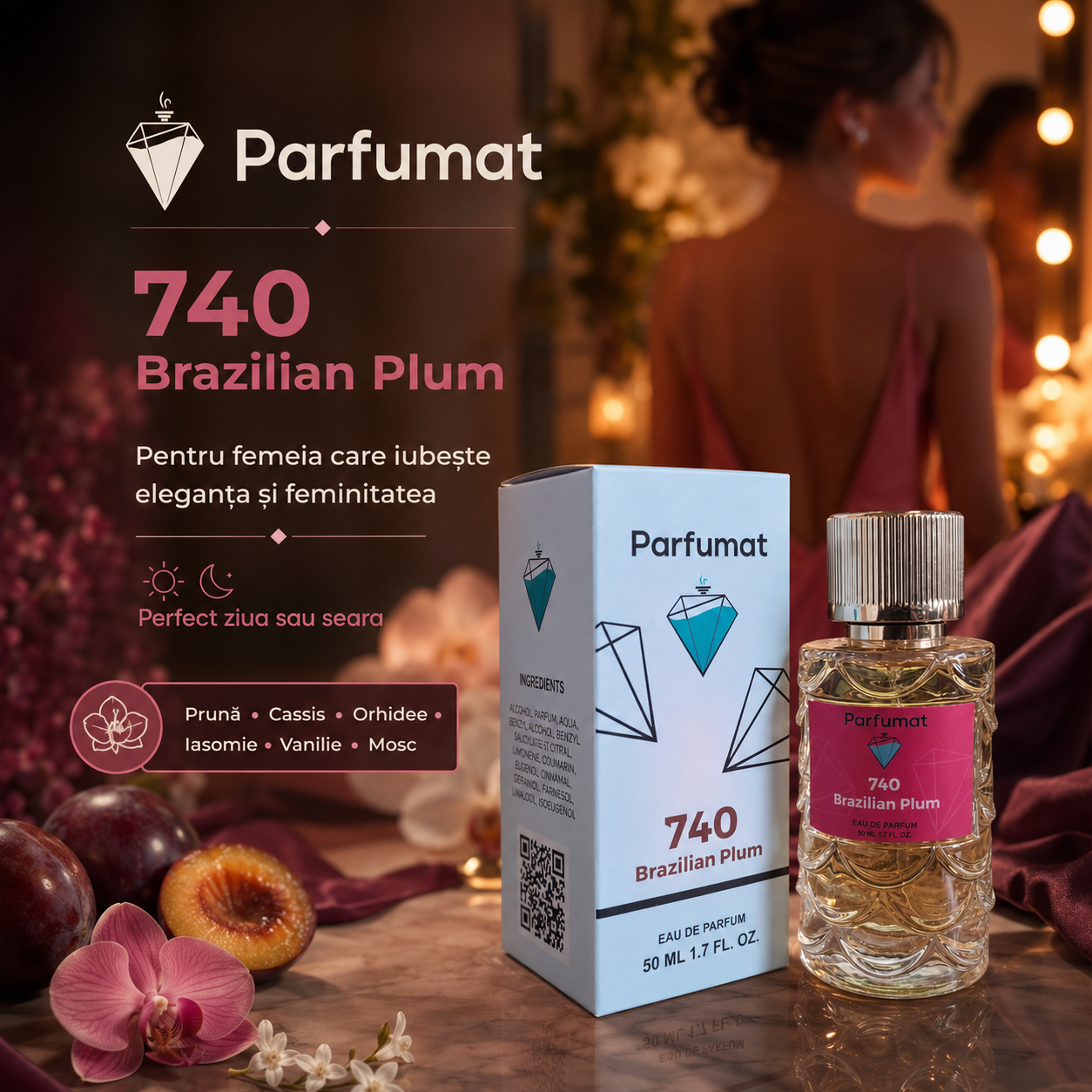 Parfumat 740 Brazilian Plum pentru zi, seară și întâlniri