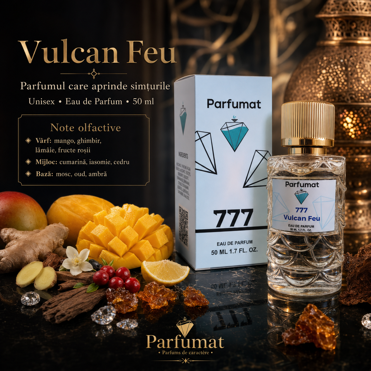 Parfumat 777 Vulcan Feu pentru seri și evenimente elegante