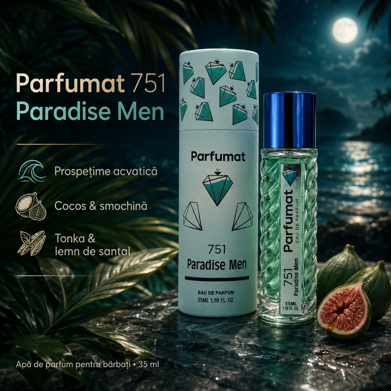 Parfumat 751 Paradise Men pentru vară, vacanțe și ieșiri