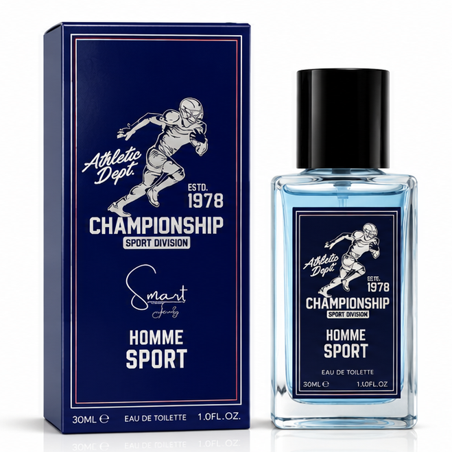 Parfum barbati VV Love Championship Sport Division Homme Sport Eau de Toilette EDT 30 ml flacon si cutie albastru inchis