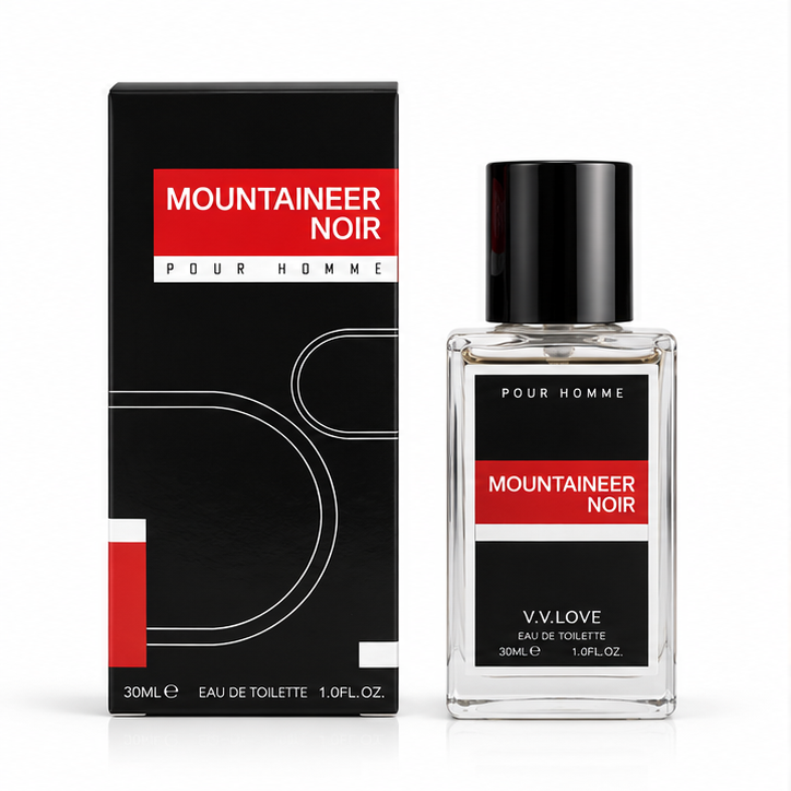 Parfum barbati VV Love Mountaineer Noir Pour Homme Eau de Toilette EDT 30 ml flacon transparent si ambalaj negru rosu