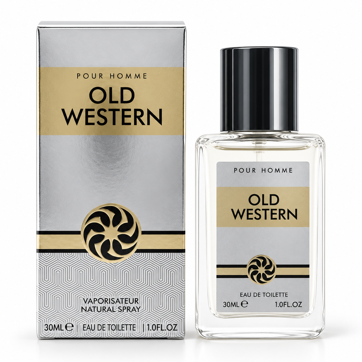 Parfum barbati VV Love Old Western Pour Homme Eau de Toilette EDT 30 ml flacon transparent si ambalaj argintiu auriu