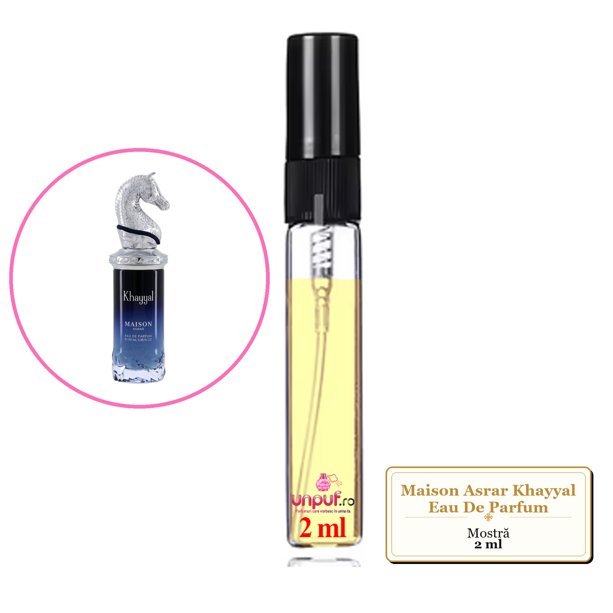 Mostra fiola din Parfumul Maison Asrar Khayyal Eau De Parfum, decant sticla cu pulverizator