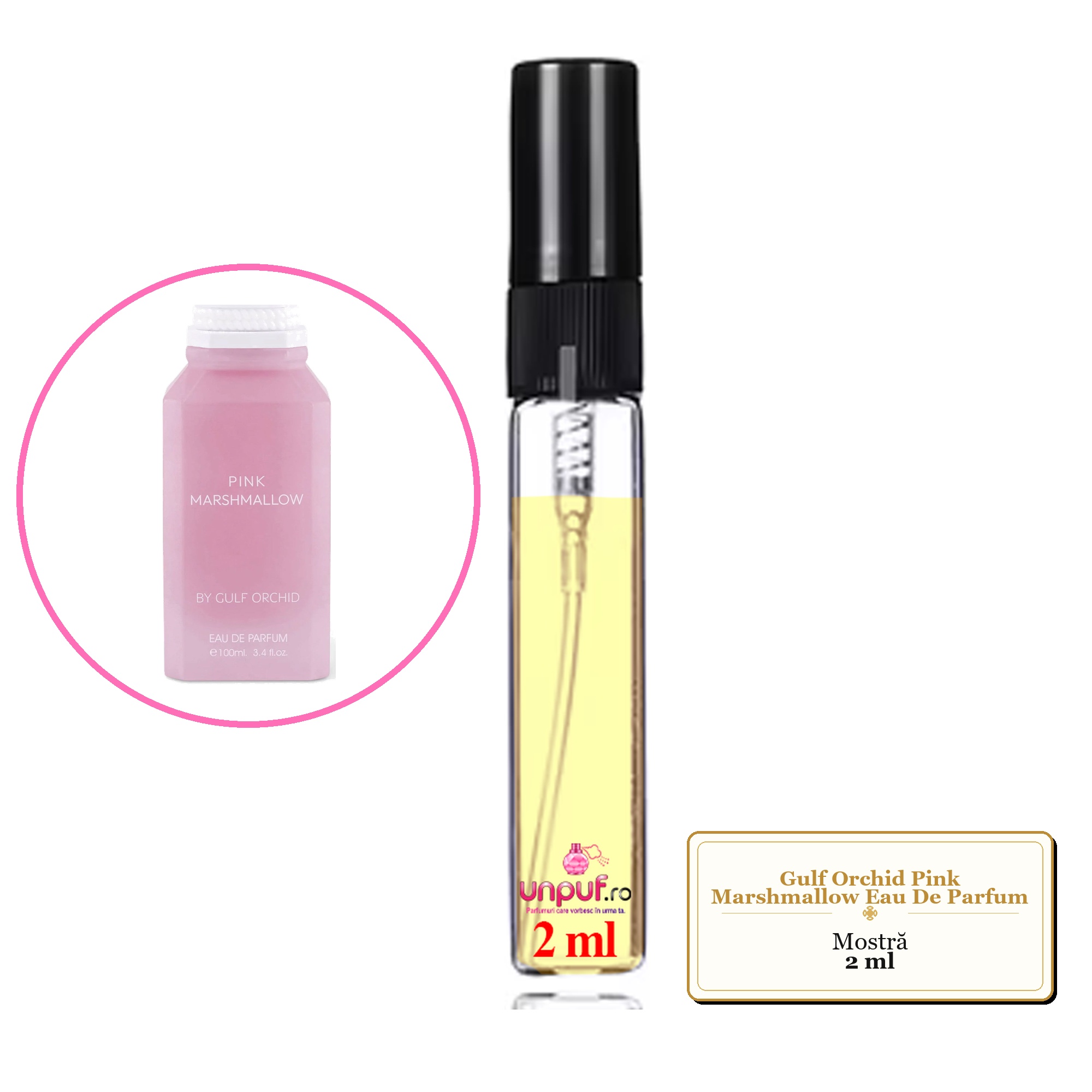 Mostra fiola din Parfumul Gulf Orchid Pink Marshmallow Eau De Parfum, decant sticla cu pulverizator
