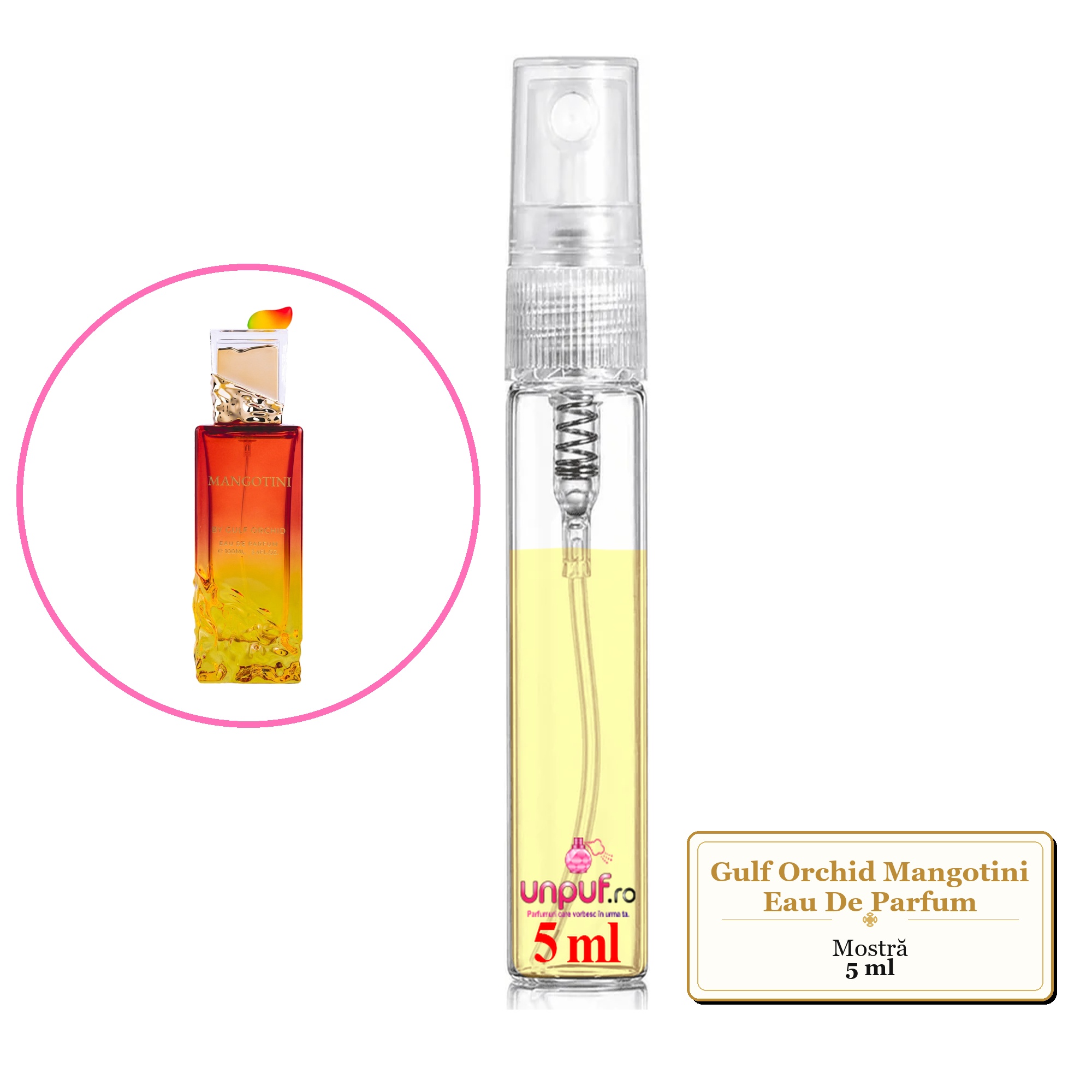 Mostra fiola din Parfumul Gulf Orchid Mangotini Eau De Parfum, decant sticla cu pulverizator