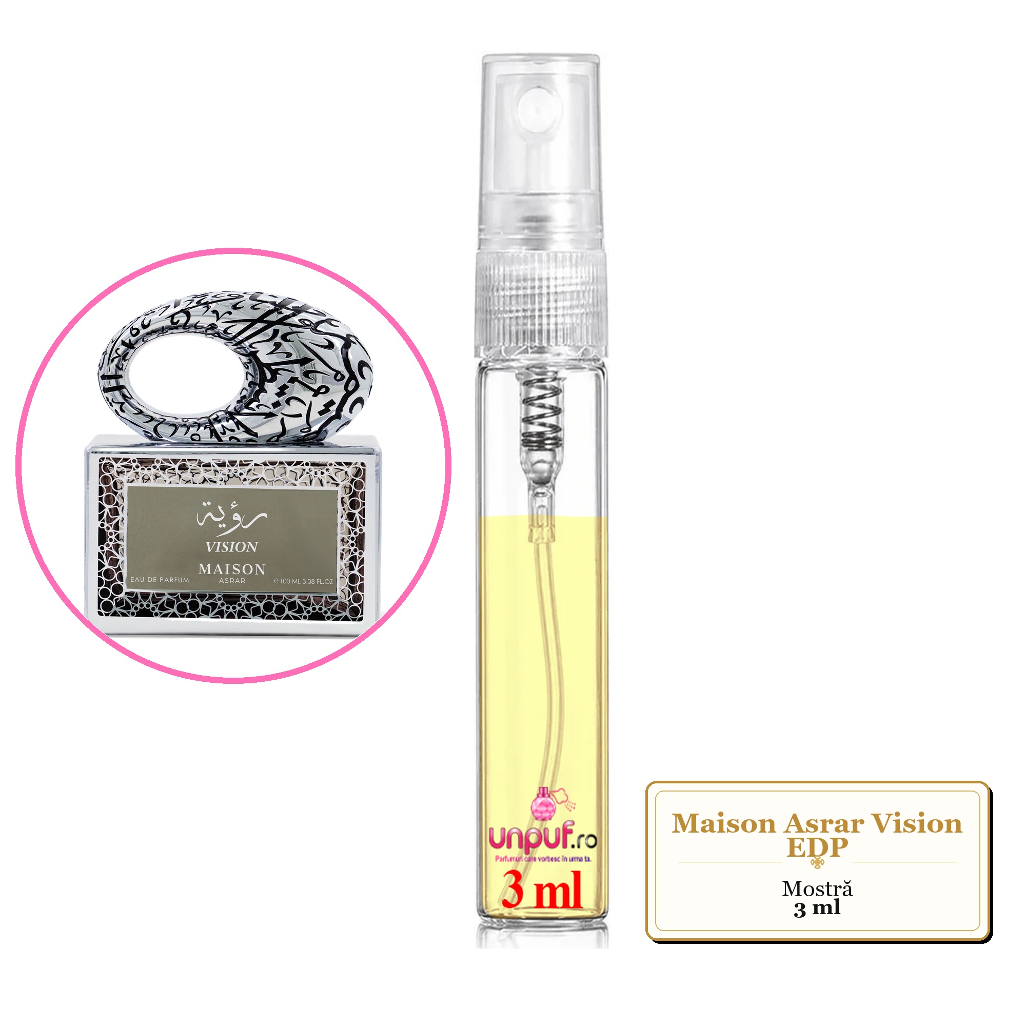 Mostra Fiola Din Parfumul Maison Asrar Vision Eau De Parfum , Decant Sticla Cu Pulverizator