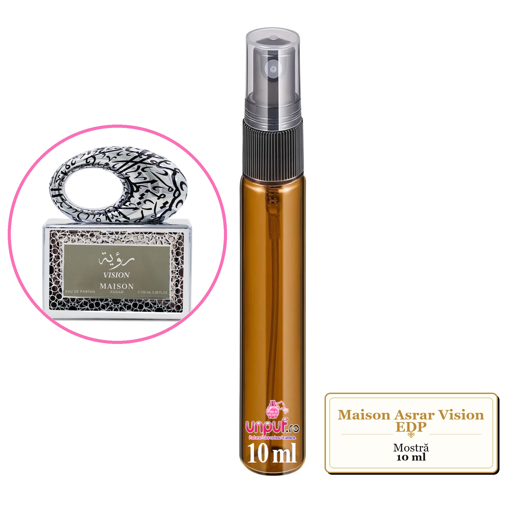 Mostra Fiola Din Parfumul Maison Asrar Vision Eau De Parfum , Decant Sticla Cu Pulverizator