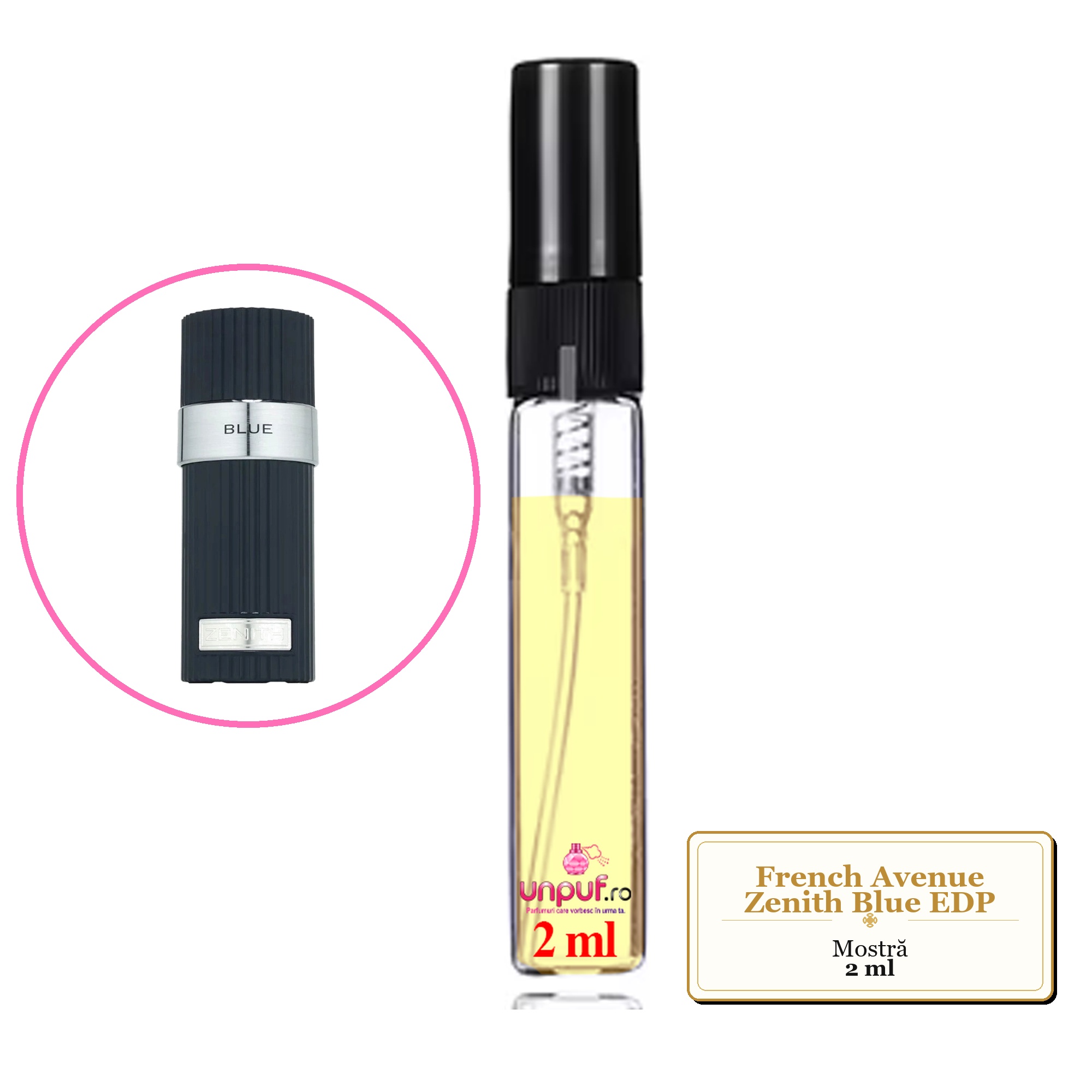 Mostra Fiola Din Parfumul French Avenue Zenith Blue Eau De Parfum , Decant Sticla Cu Pulverizator