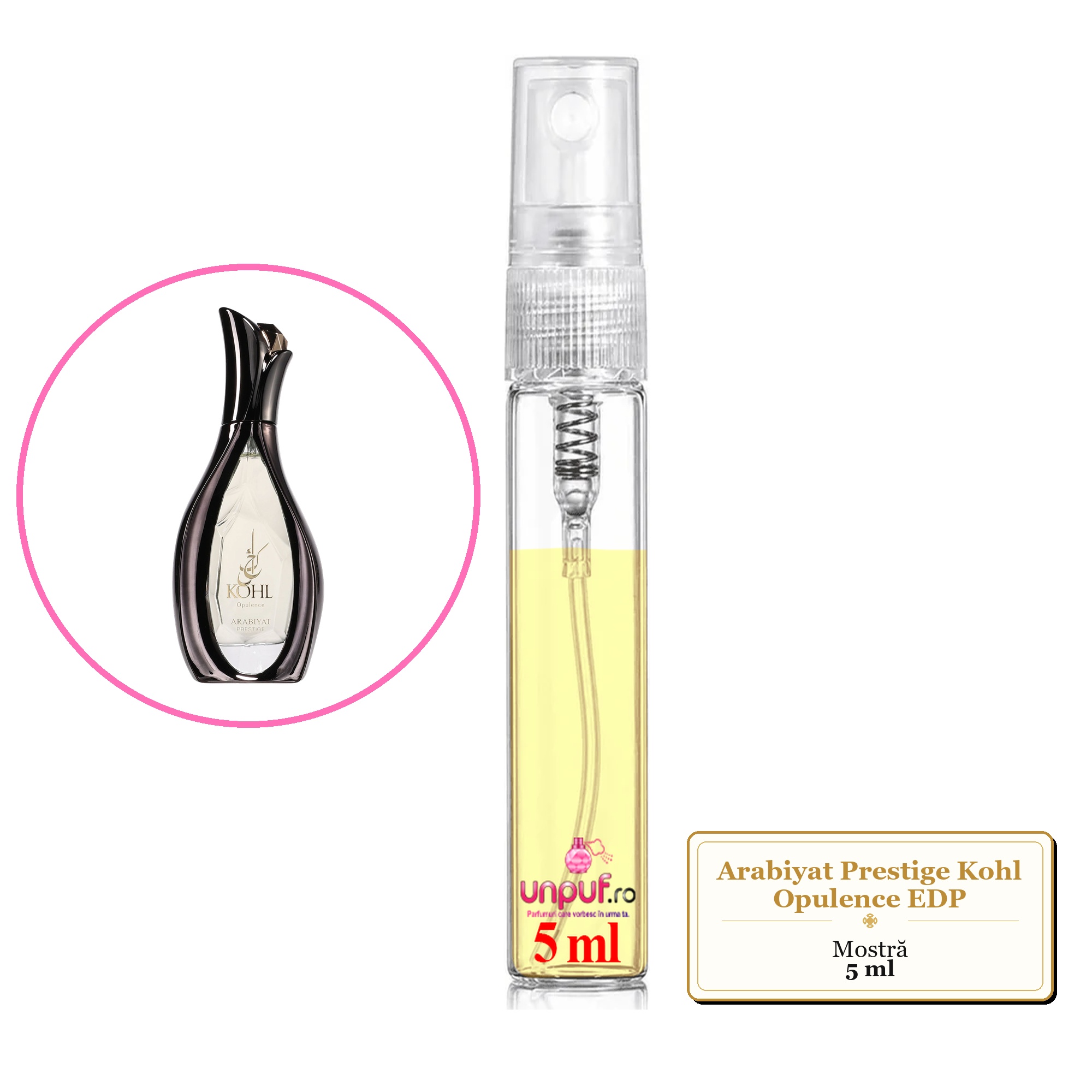 Mostra Fiola Din Parfumul Arabiyat Prestige Kohl Opulence Eau De Parfum , Decant Sticla Cu Pulverizator