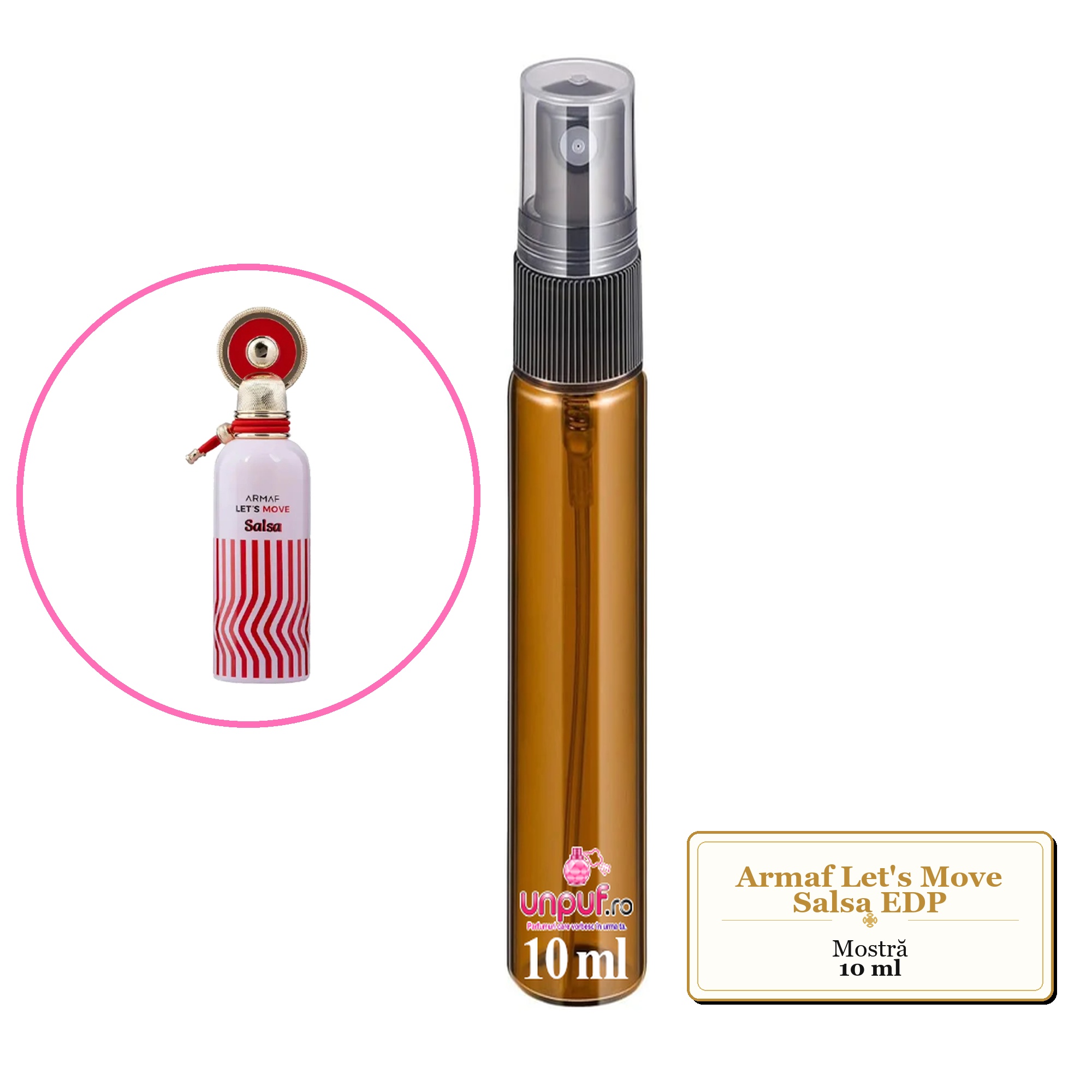 Mostra Fiola Din Parfumul Armaf Let'S Move Salsa Eau De Parfum , Decant Sticla Cu Pulverizator
