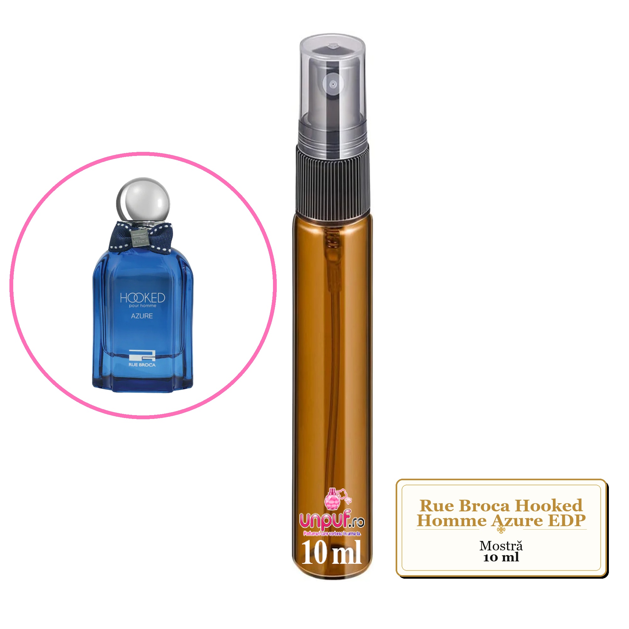 Mostra Fiola Din Parfumul Rue Broca Hooked Homme Azure Eau De Parfum , Decant Sticla Cu Pulverizator