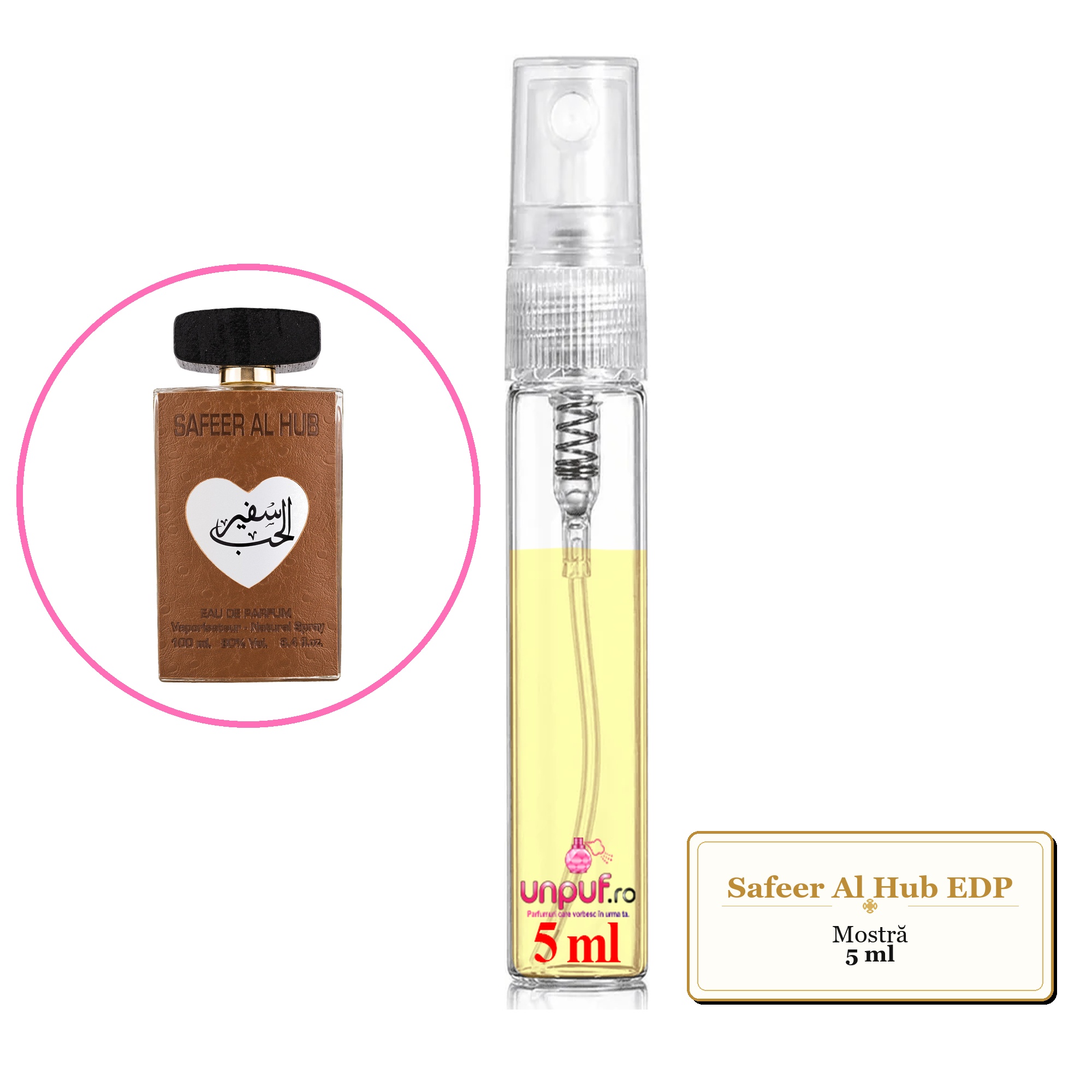 Mostra Fiola Din Parfumul Safeer Al Hub Eau De Parfum , Decant Sticla Cu Pulverizator