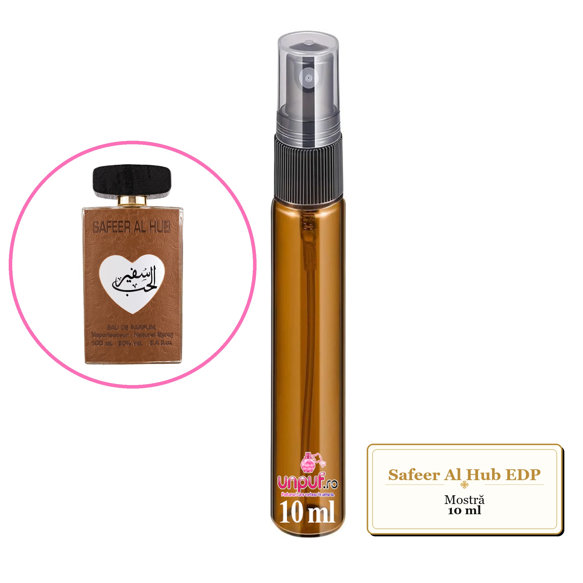 Mostra Fiola Din Parfumul Safeer Al Hub Eau De Parfum , Decant Sticla Cu Pulverizator
