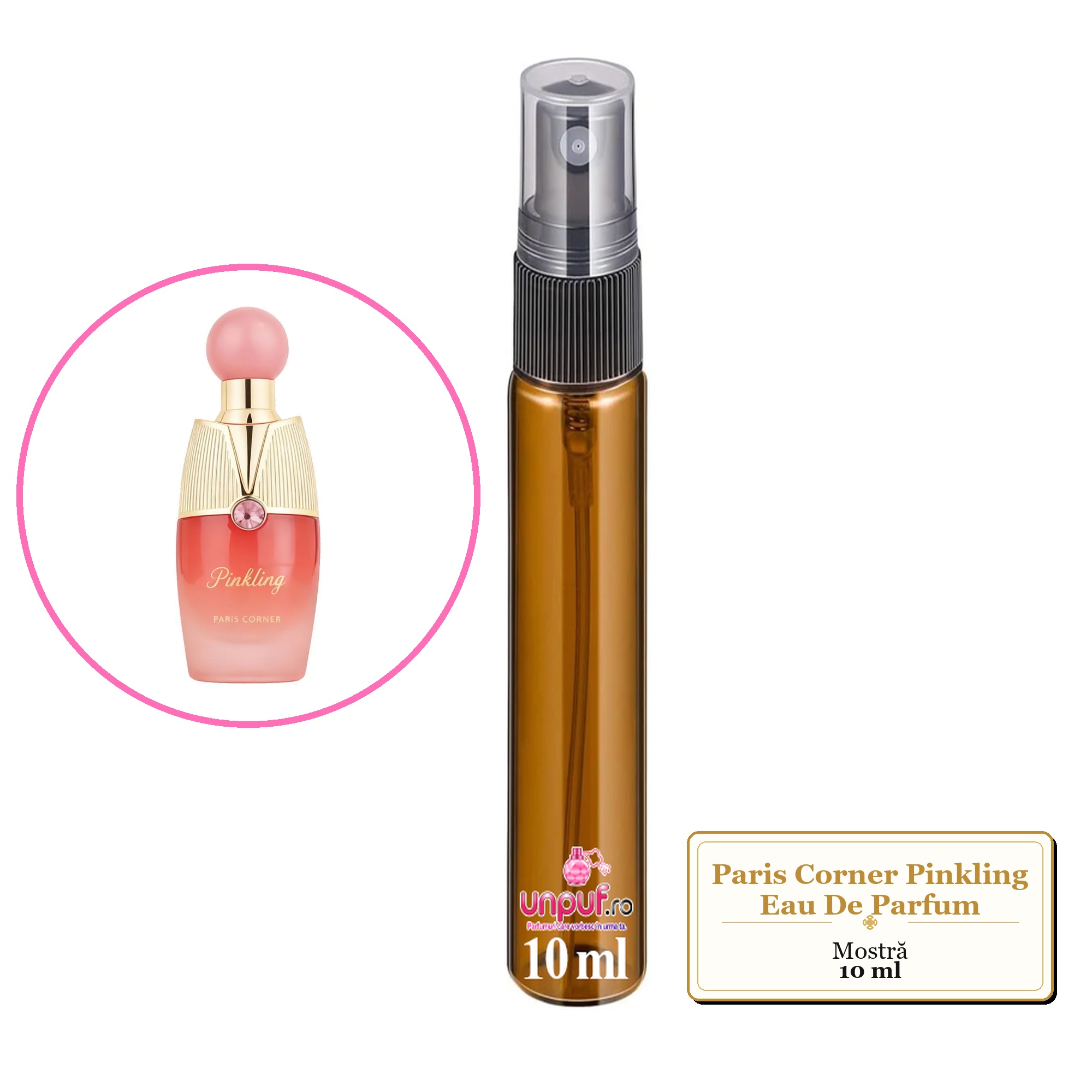 Mostra fiola din Parfumul Paris Corner Pinkling Eau De Parfum, decant sticla cu pulverizator