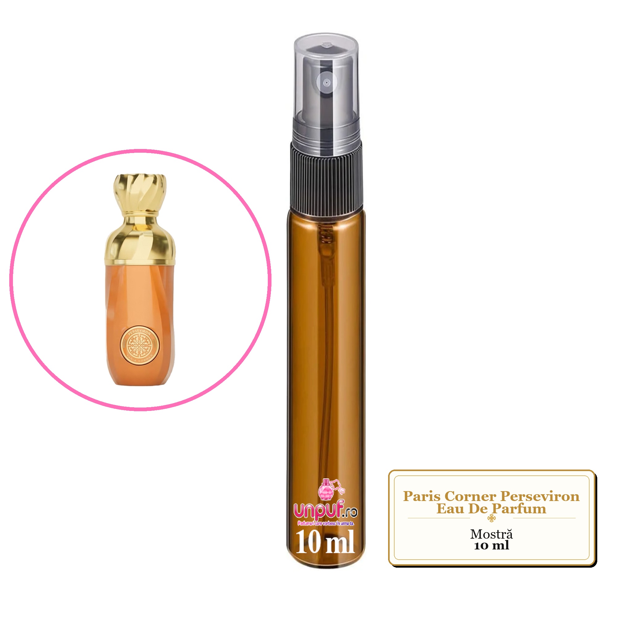 Mostra fiola din Parfumul Paris Corner Perseviron Eau De Parfum, decant sticla cu pulverizator