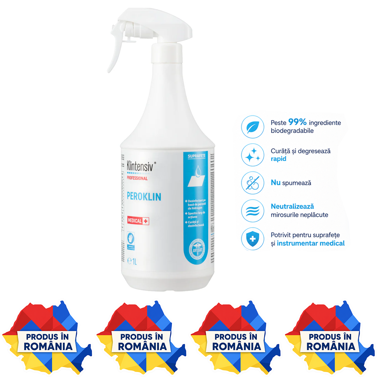 Peroklin dezinfectant de nivel înalt variante 1 L și 5 L
