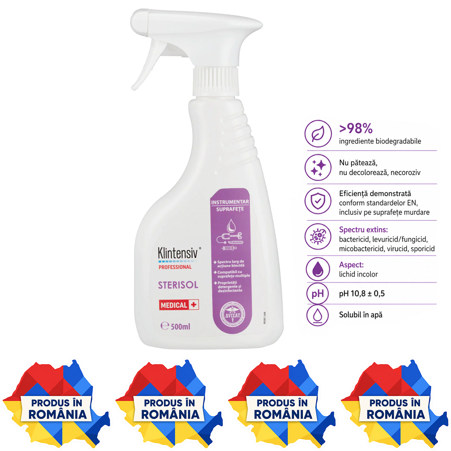 Sterisol RTU dezinfectant de nivel &icirc;nalt variante 1 L și 5 L