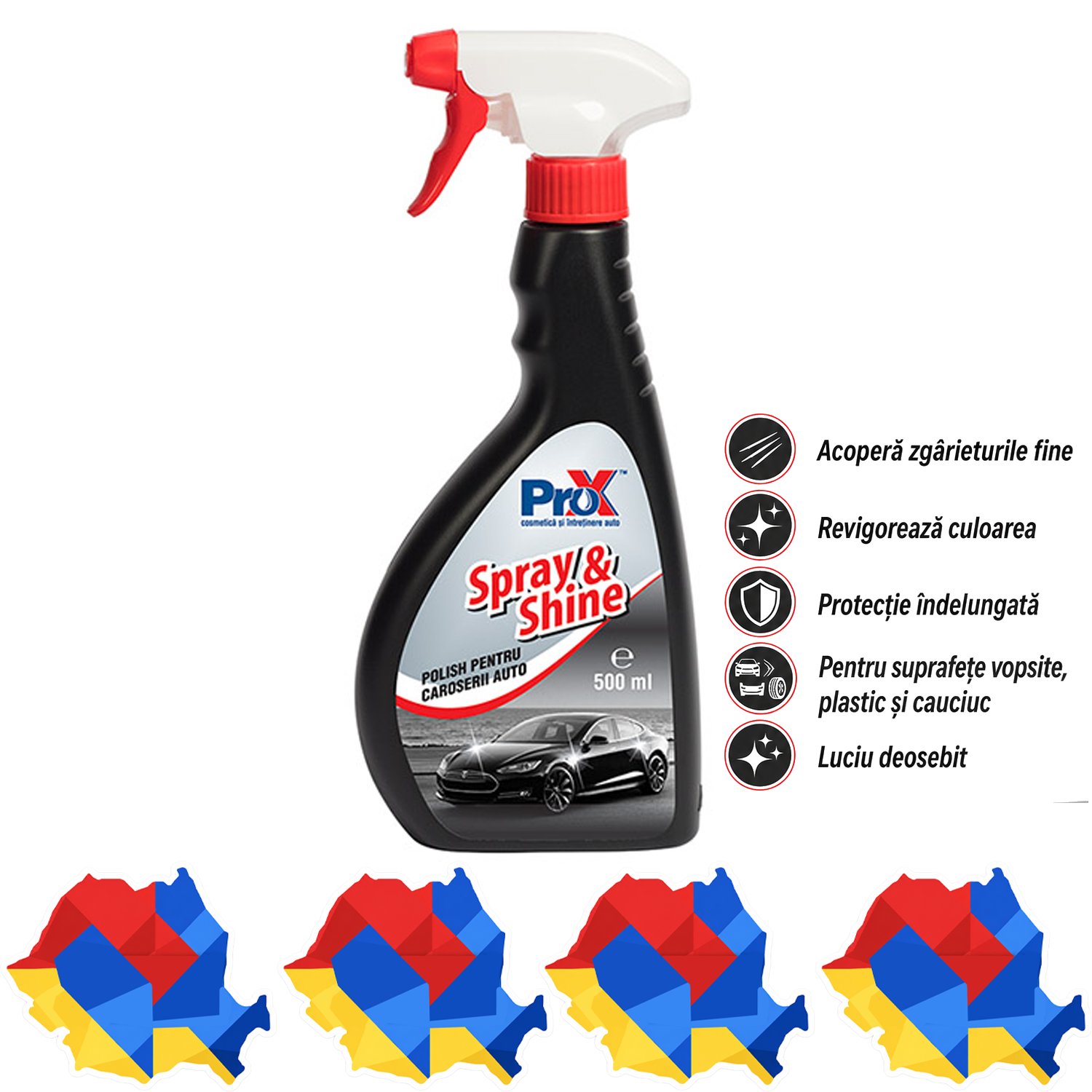 PRO X Spray & Shine polish auto cu polimeri siliconici