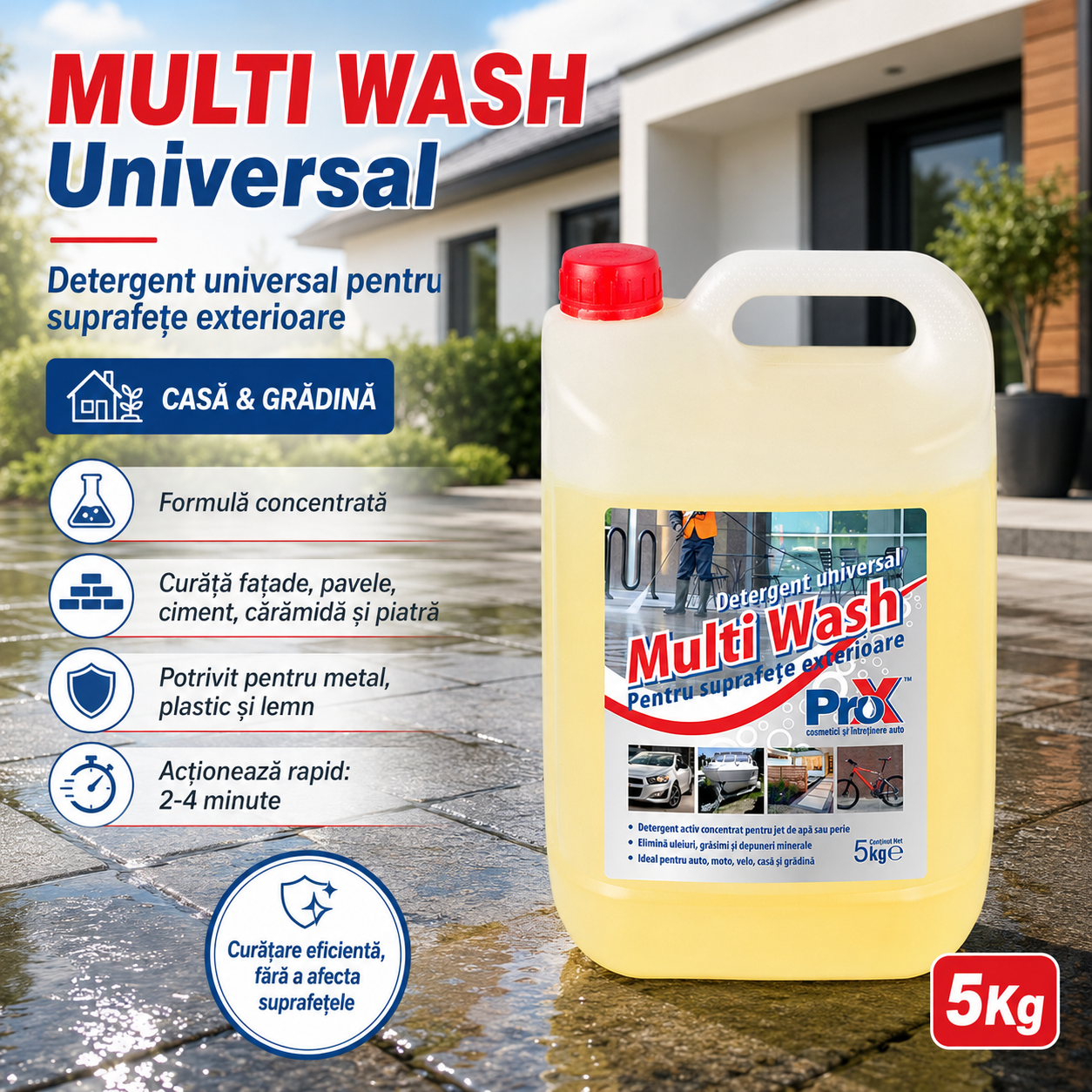 Multi Wash Universal detergent pentru fațade pavele ciment cărămidă piatră