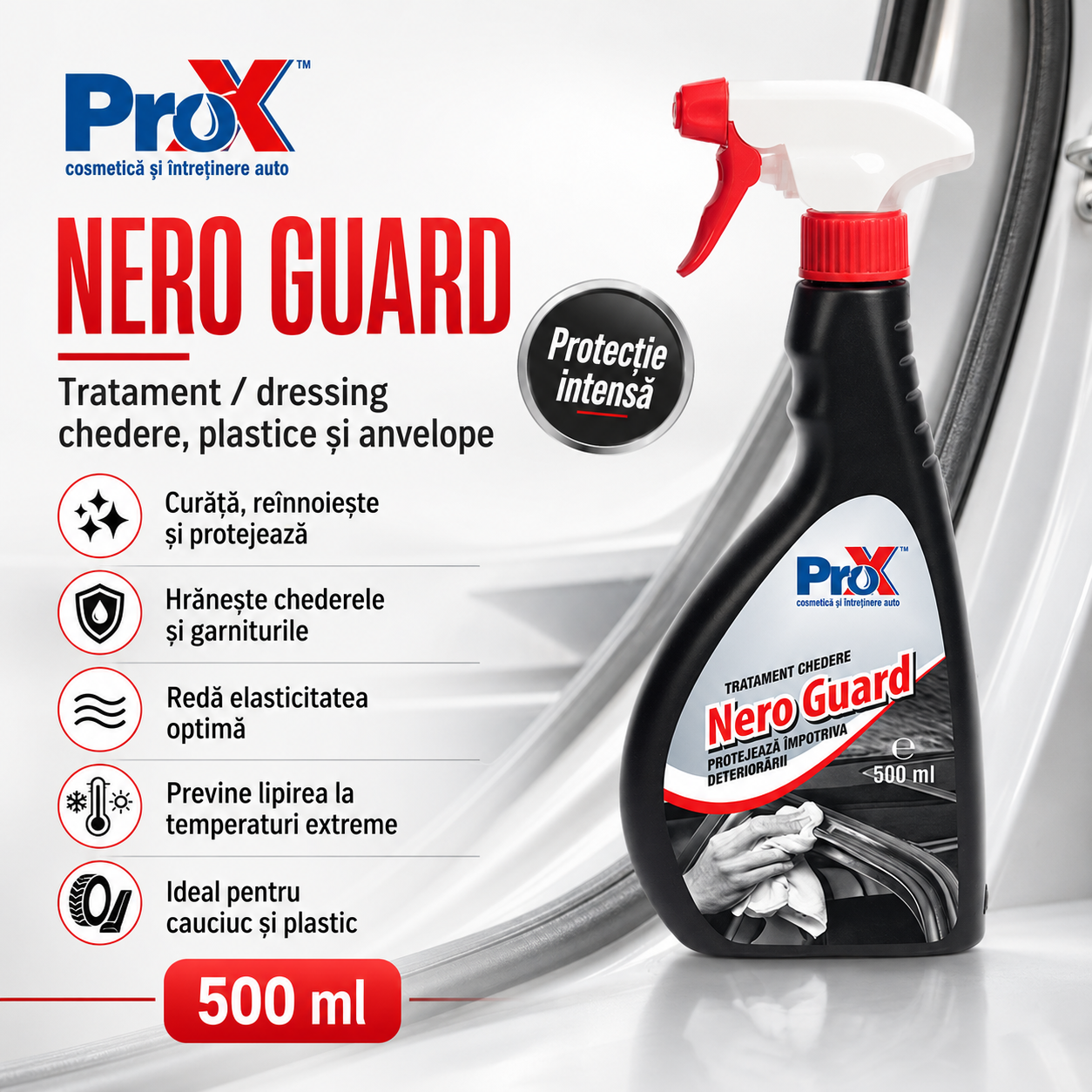 Nero Guard pentru chedere garnituri portiere portbagaj cauciuc și plastic