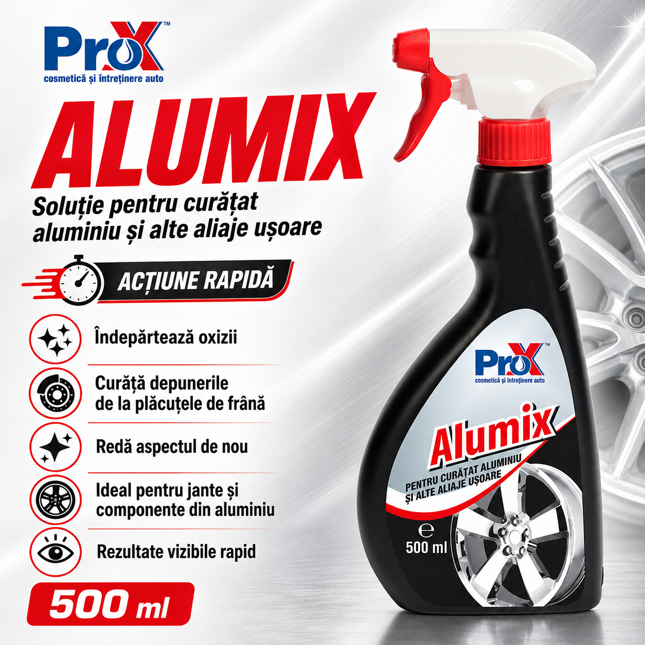 Alumix pentru jante ornamente rezervoare combustibil și aliaje ușoare