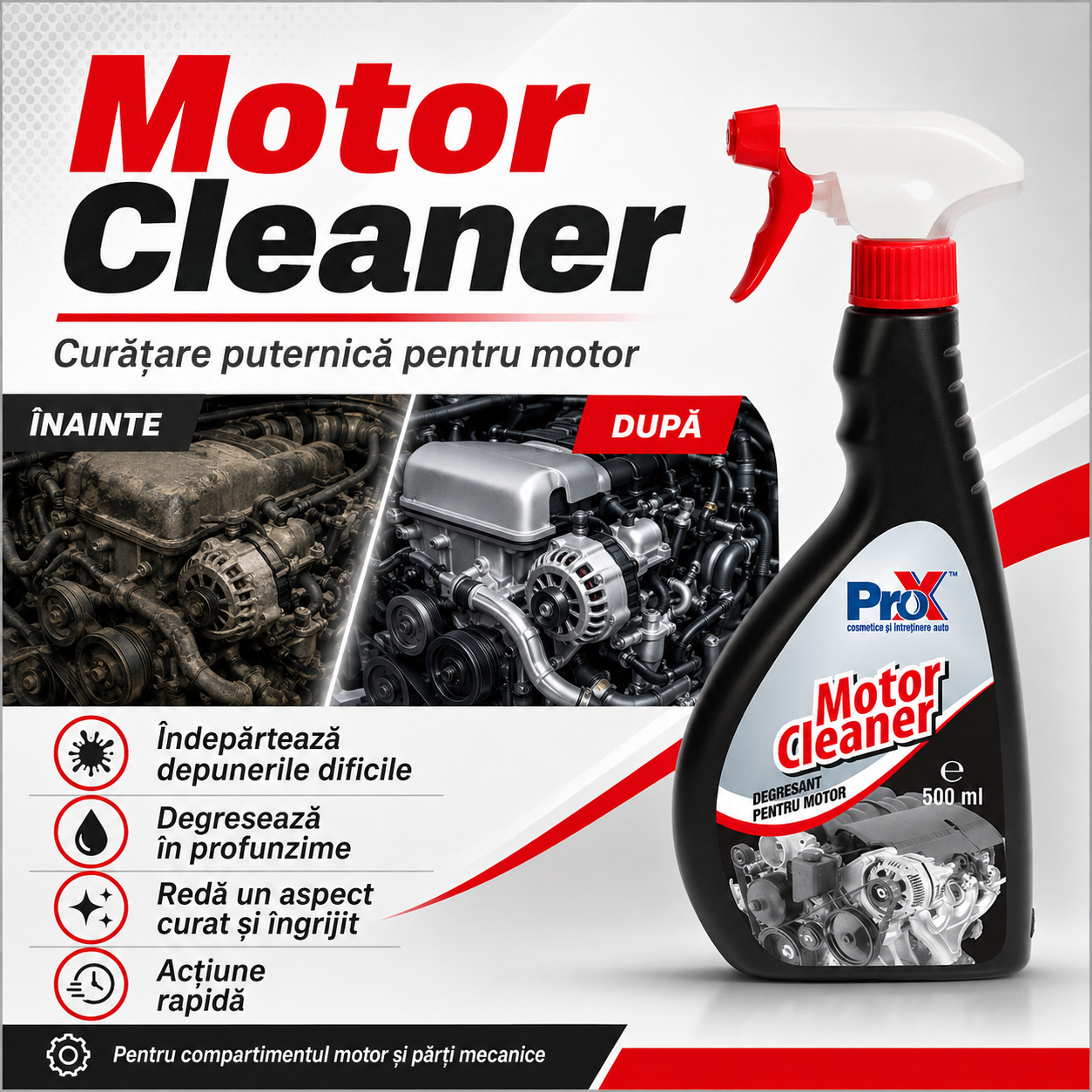 Motor Cleaner pentru curățare compartiment motor și piese mecanice