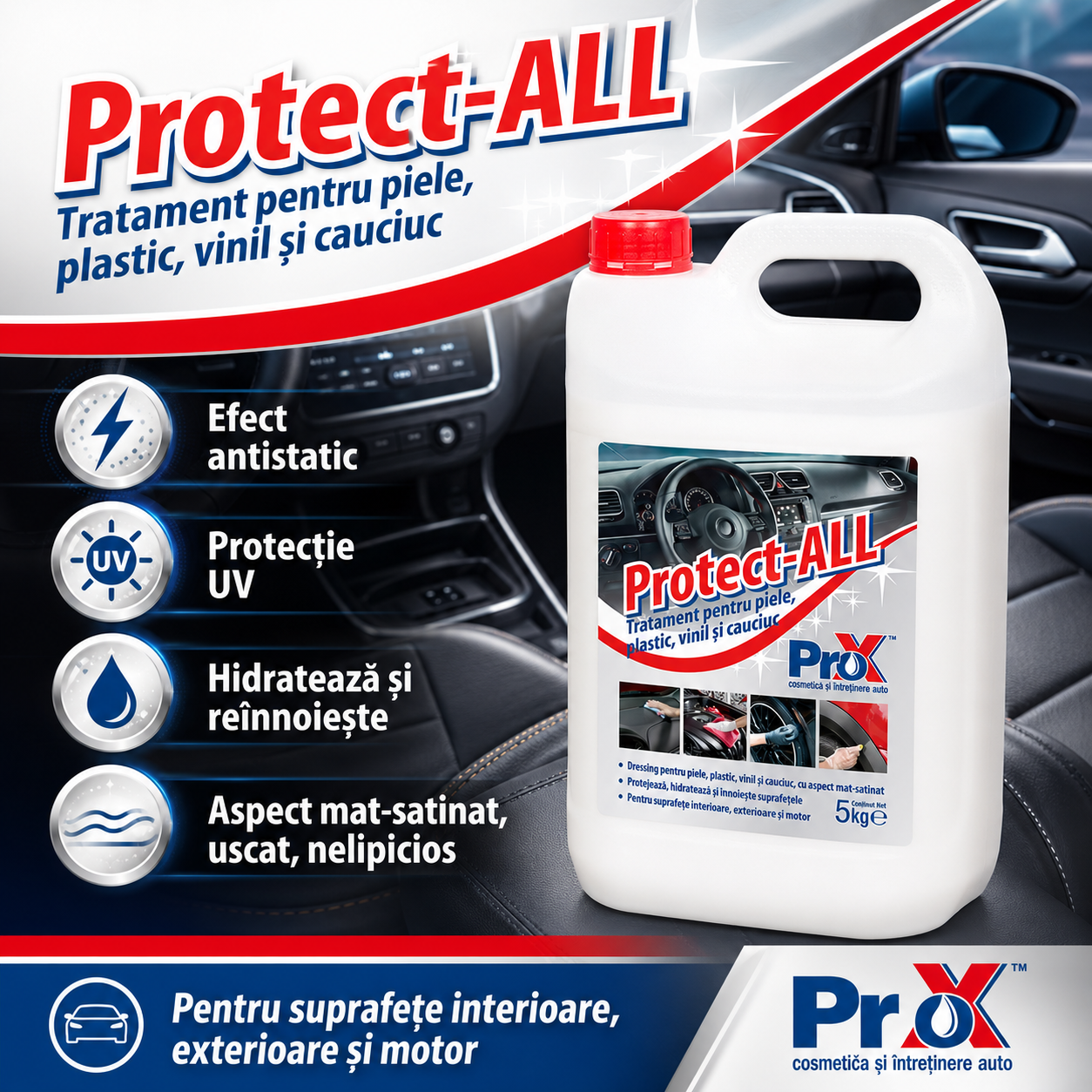 PRO X Protect-ALL pentru piele plastic vinil cauciuc chedere și garnituri