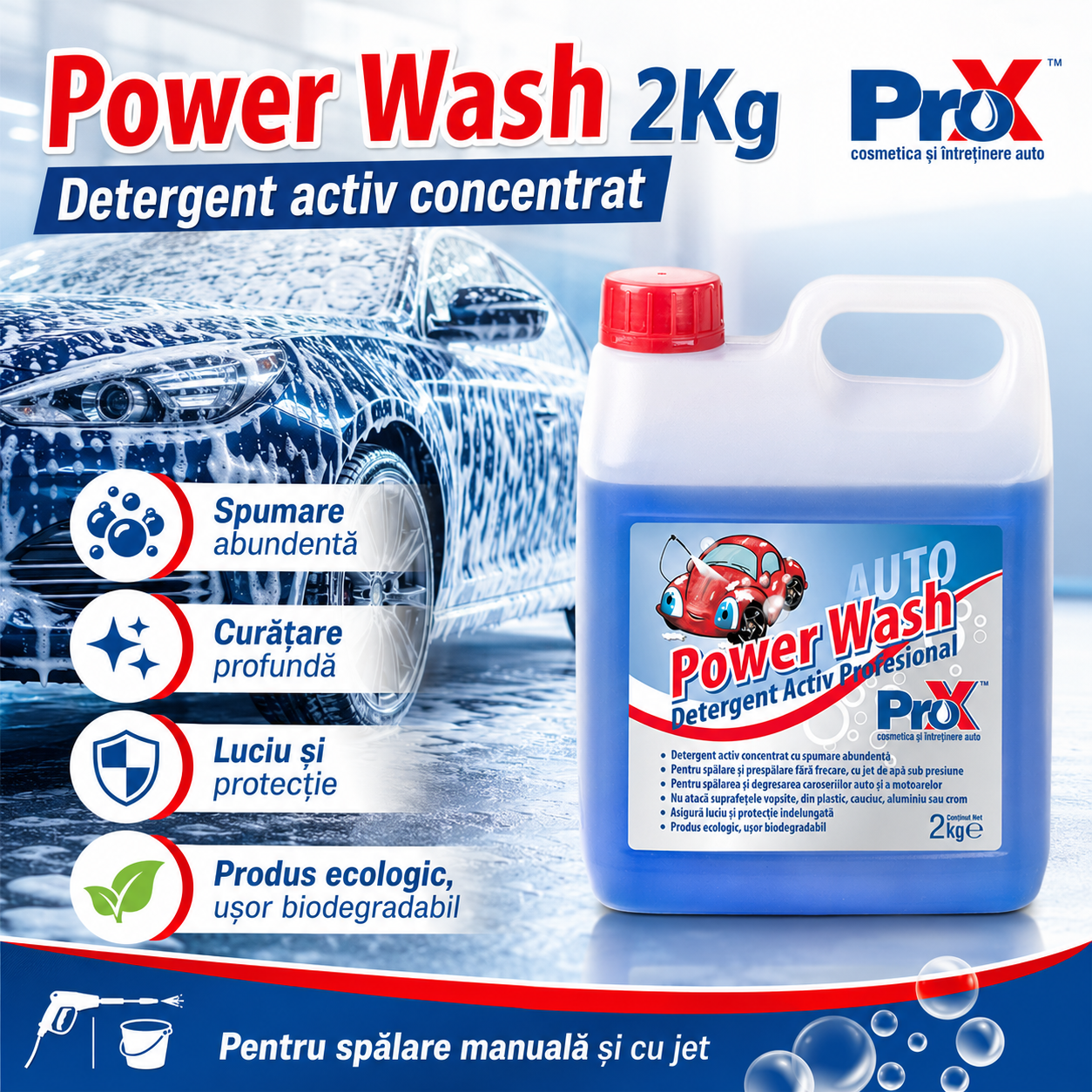 Power Wash PRO X 2 kg spumă activă pentru spălare auto cu presiune &icirc;naltă