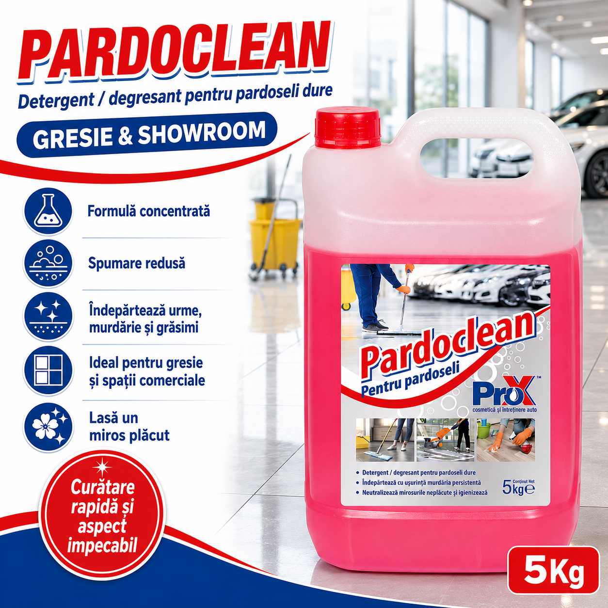 Pardoclean pentru gresie ciment piatră naturală beton și pardoseli epoxidice