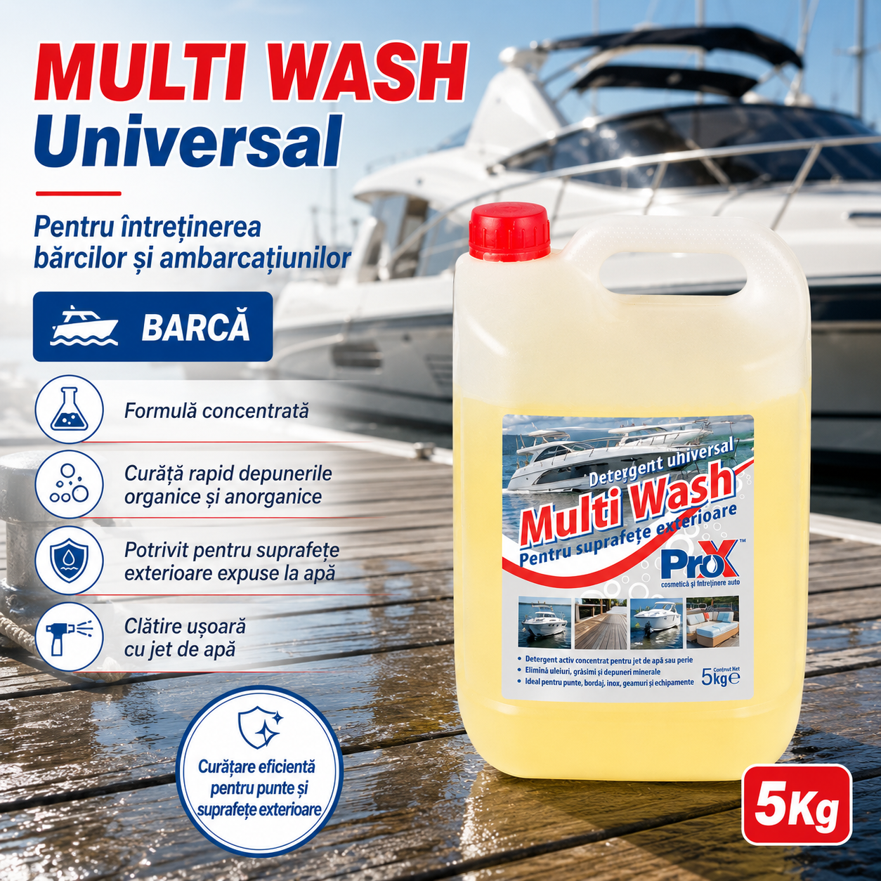 Beneficii Multi Wash Universal detergent exterior spumă activă concentrată
