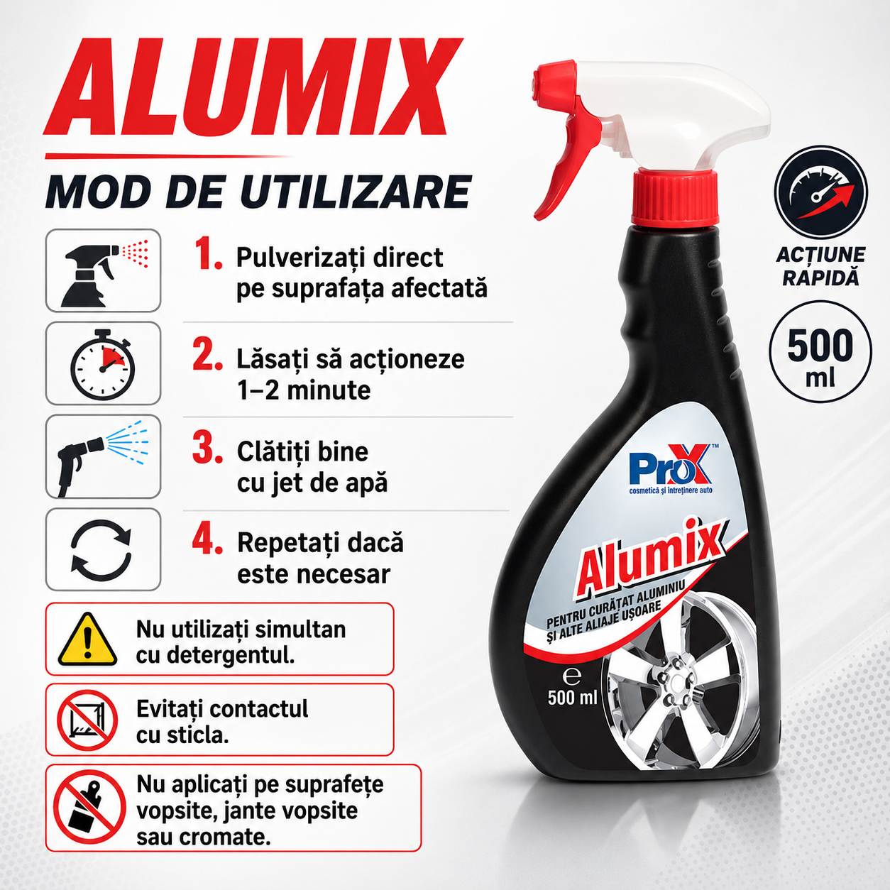PRO X Alumix pentru suprafețe din aluminiu și aliaje ușoare