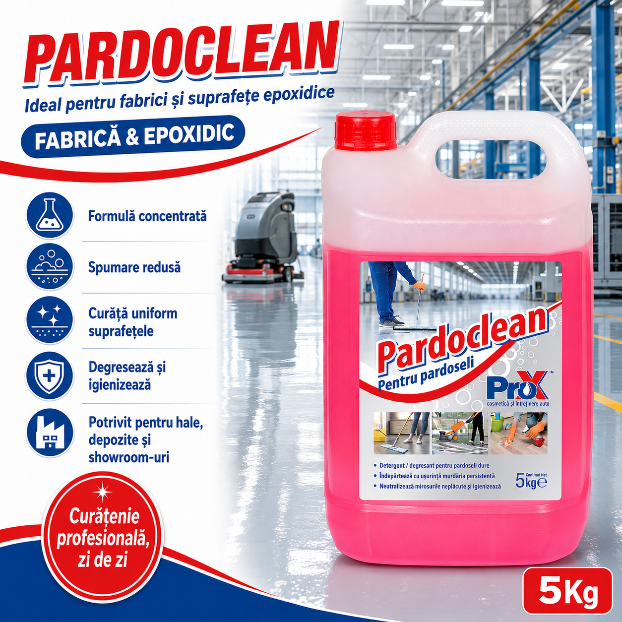 Pardoclean pentru ateliere fabrici service-uri auto showroom-uri și spații comerciale