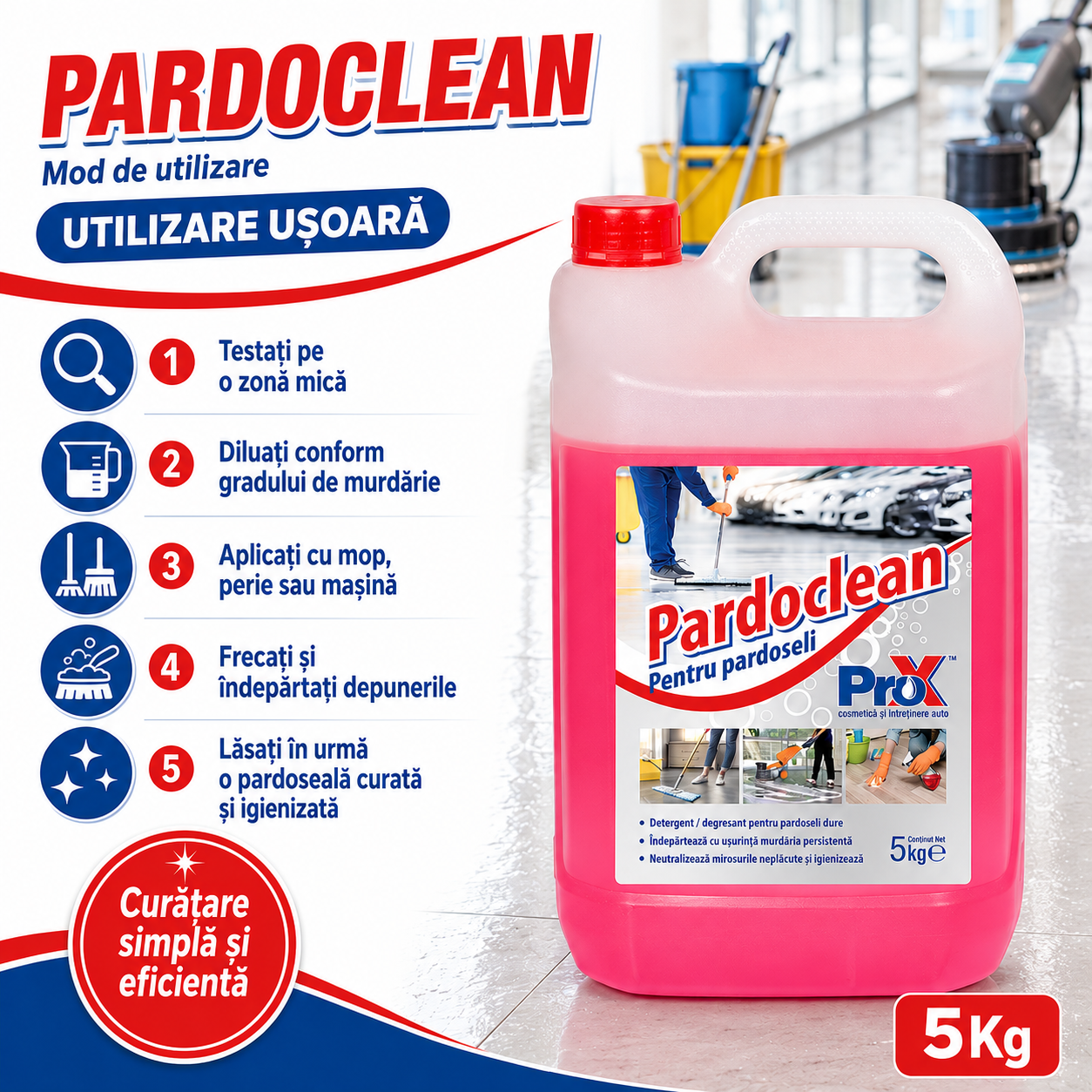 Pardoclean detergent pentru piatră naturală gresie ciment beton epoxidic