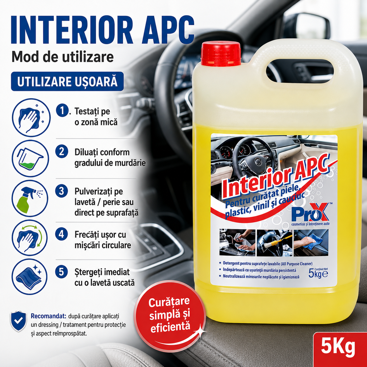 Instrucțiuni utilizare Interior APC pulverizare lavetă perie ștergere uscată