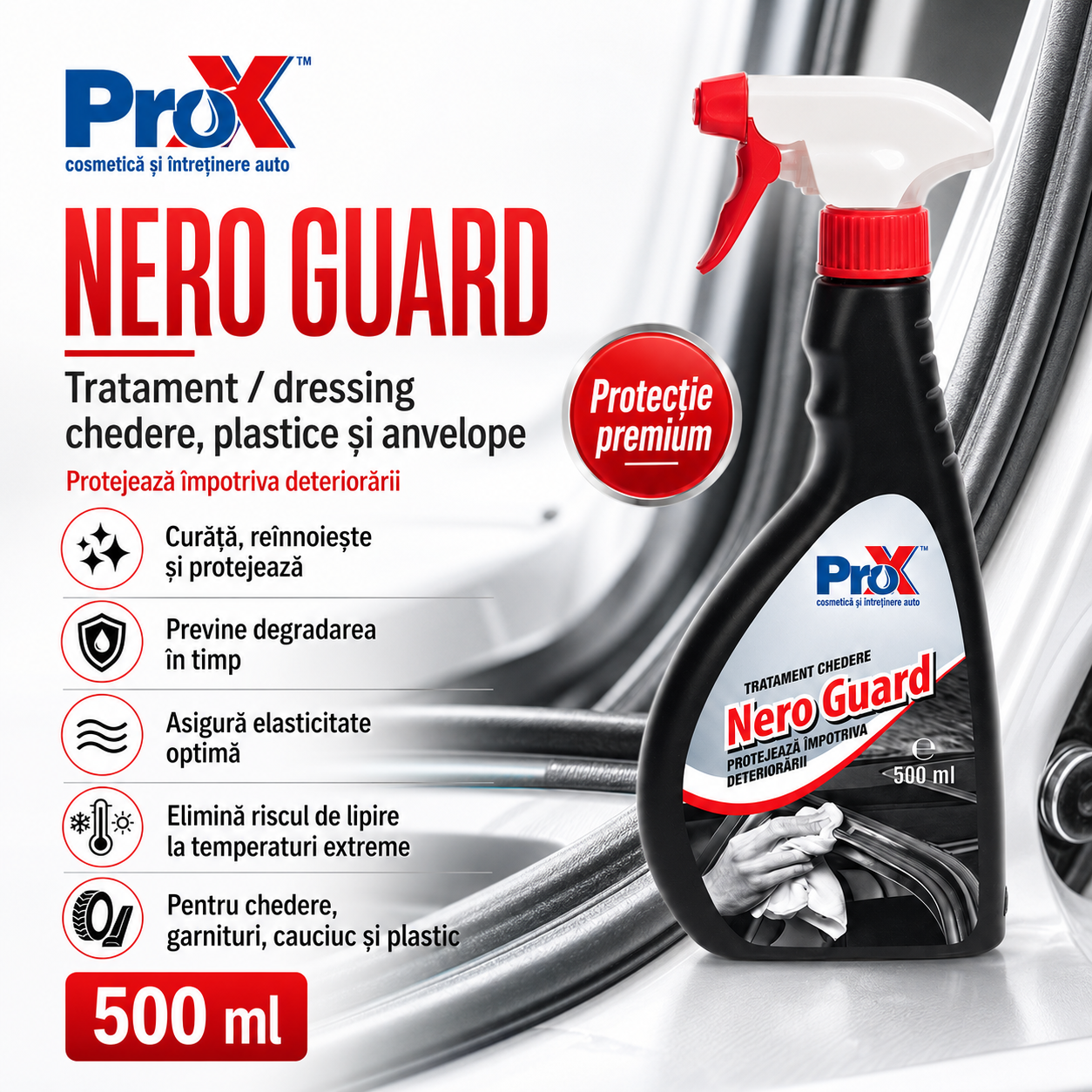 PRO X Nero Guard recomandări pentru chedere plastice cauciuc și anvelope