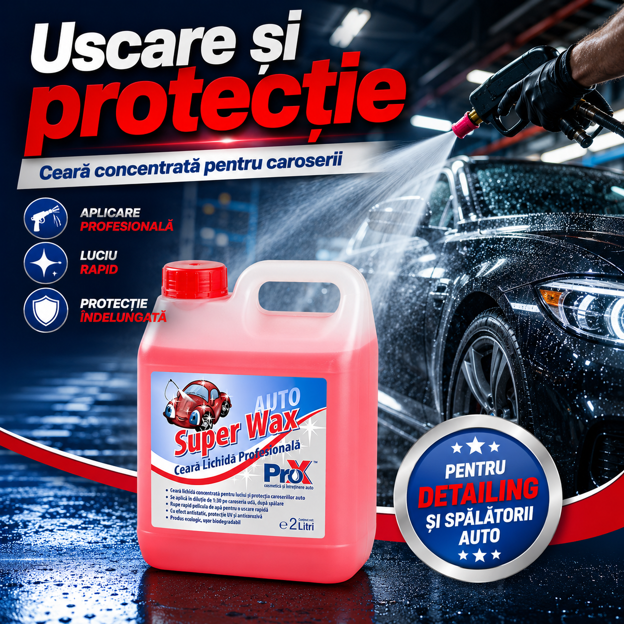PRO X Super Wax recomandări ceară concentrată pentru uscare auto