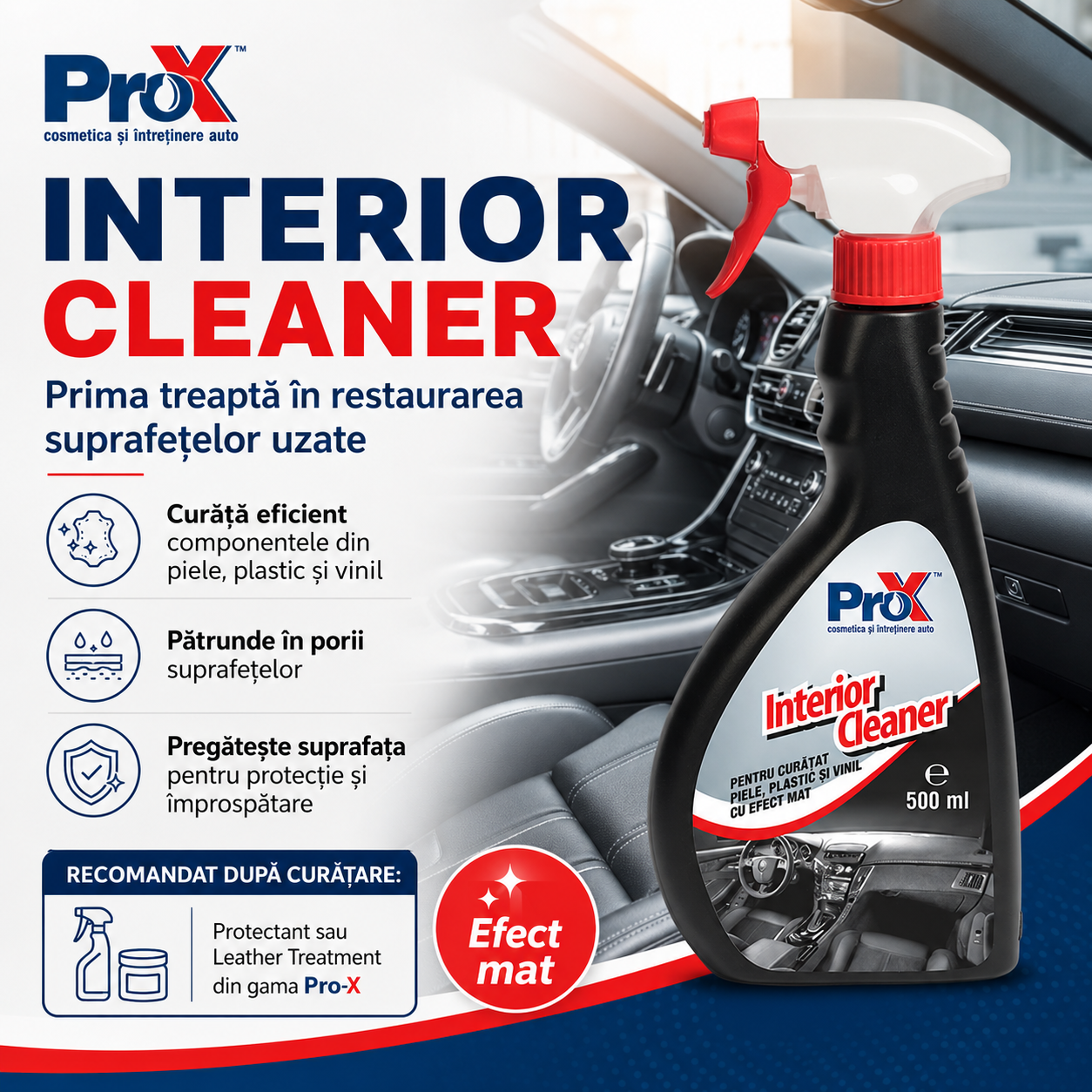 PRO X Interior Cleaner recomandare Protectant Leather Treatment
