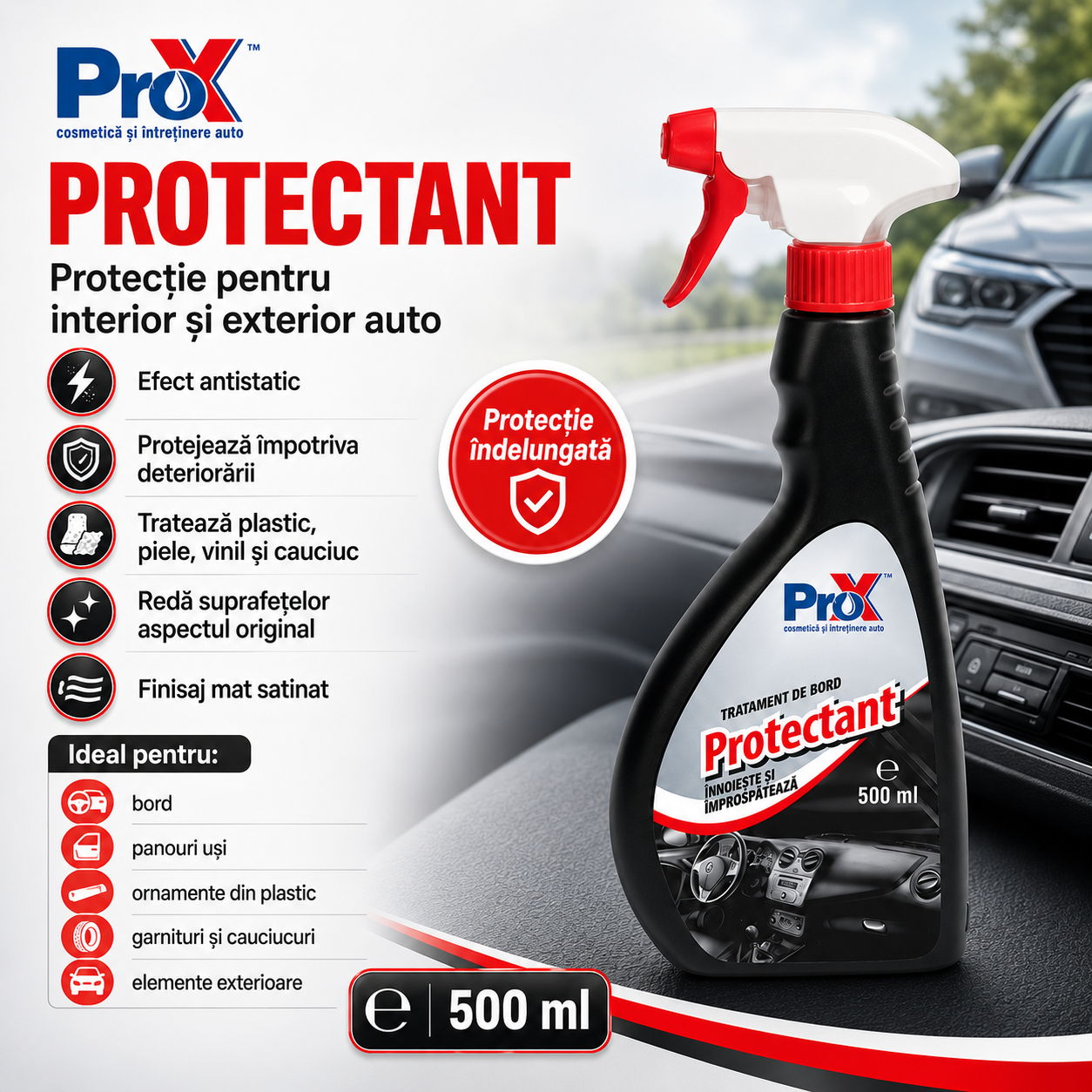 PRO X Protectant recomandări dressing auto aspect mat satinat