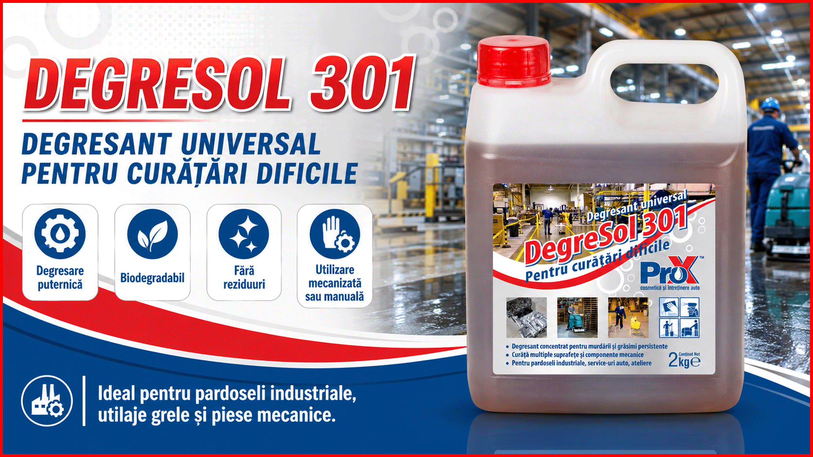 PRO X Degresol 301 degresant universal profesional pentru industrie