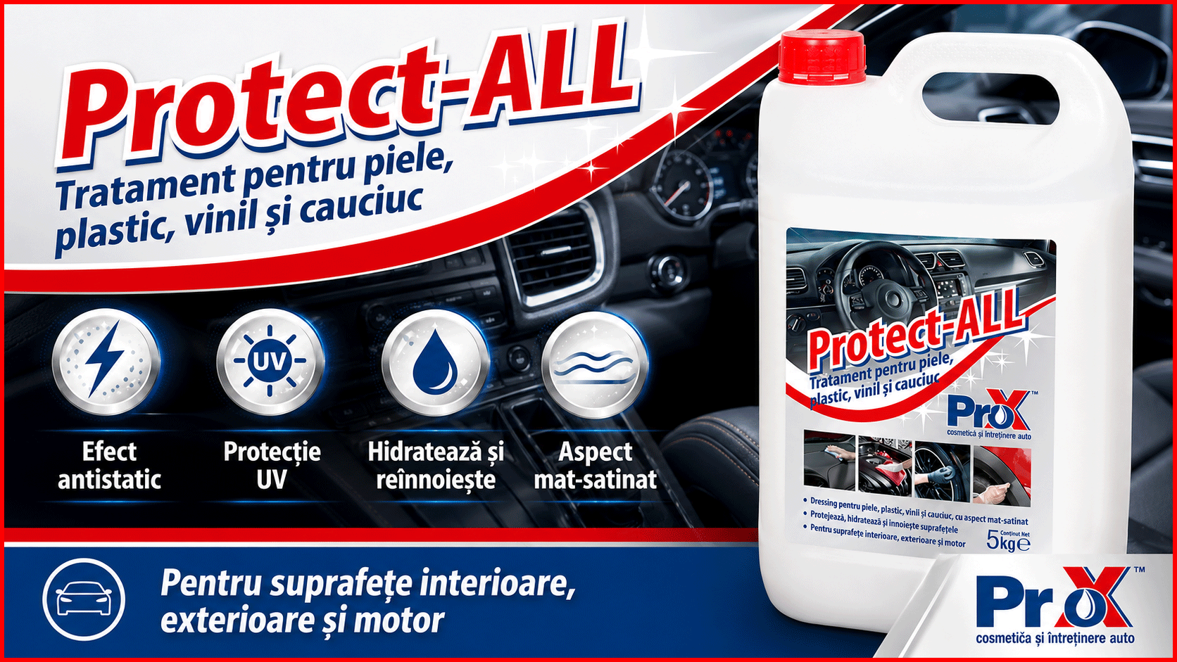PRO X Protect-ALL tratament pentru piele plastic vinil și cauciuc