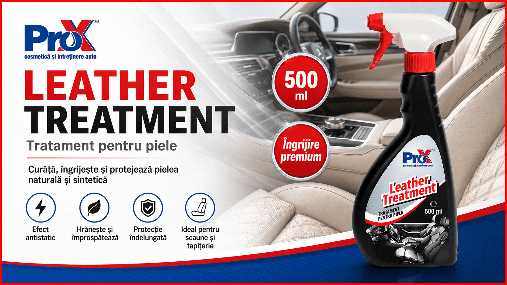 PRO X Leather Treatment tratament pentru piele auto 500 ml