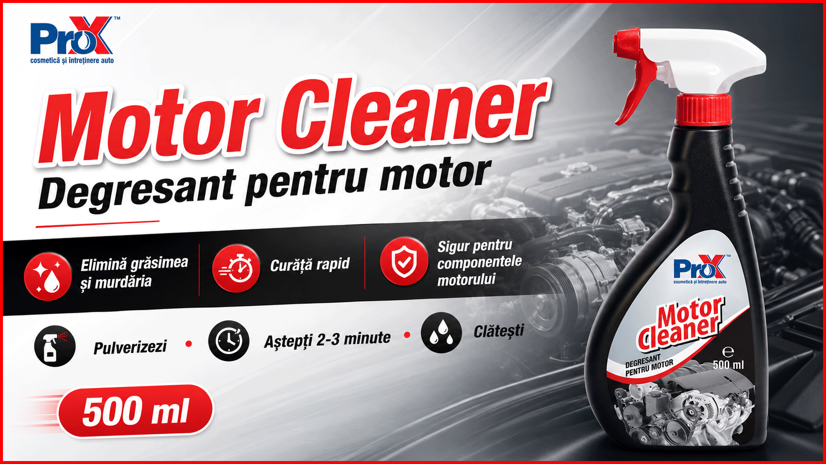 PRO X Motor Cleaner degresant pentru motor auto