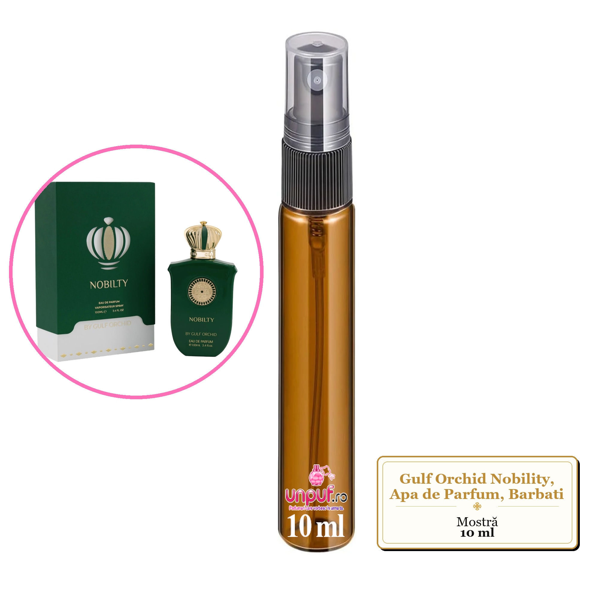 Mostra fiola din Parfumul Gulf Orchid Nobility, Apa de Parfum, Barbati, decant sticla cu pulverizator