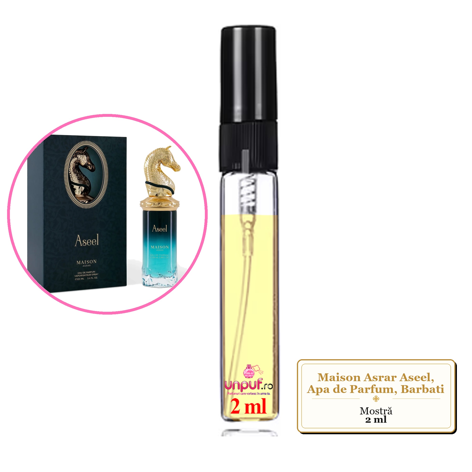 Mostra fiola din Parfumul Maison Asrar Aseel, Apa de Parfum, Barbati, decant sticla cu pulverizator