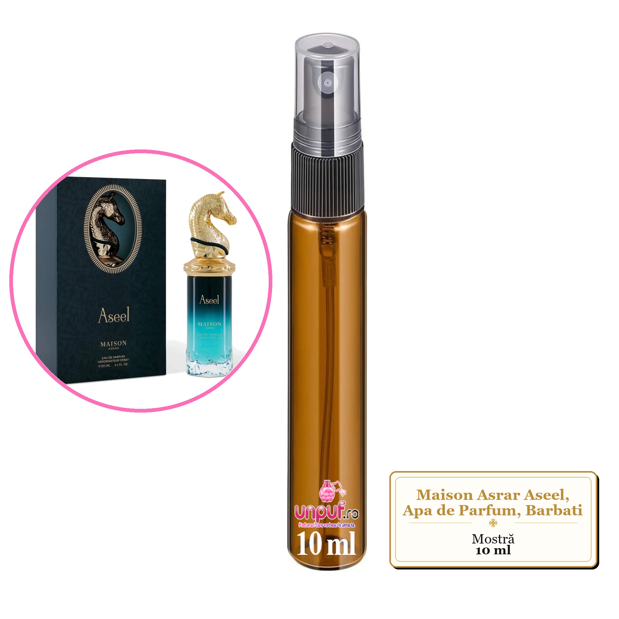Mostra fiola din Parfumul Maison Asrar Aseel, Apa de Parfum, Barbati, decant sticla cu pulverizator