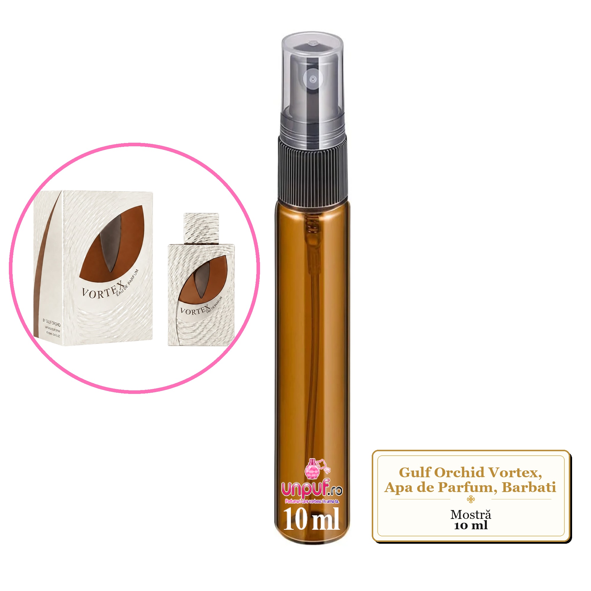 Mostra fiola din Parfumul Gulf Orchid Vortex, Apa de Parfum, Barbati, decant sticla cu pulverizator